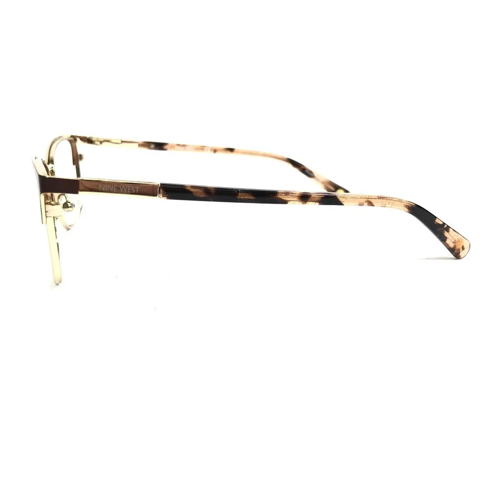 Nine West Eyeglasses Frames NW1089 210 Brown Gold Cat Eye Full Rim 52-16-135